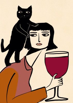 Wine and cat lover