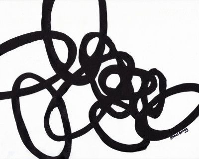 Ovals In Sumi Ink III