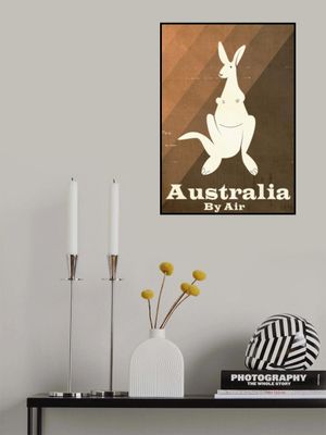 Australia Kangaroo Travel Poster
