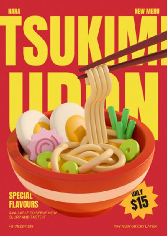 Tsukimi Udon Menu