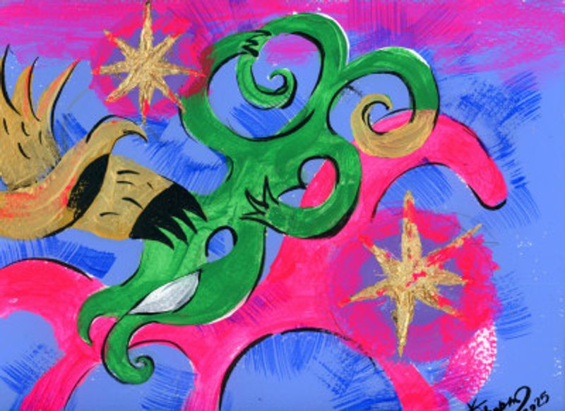 Dancer On the Horse (left Side of the Diptych)