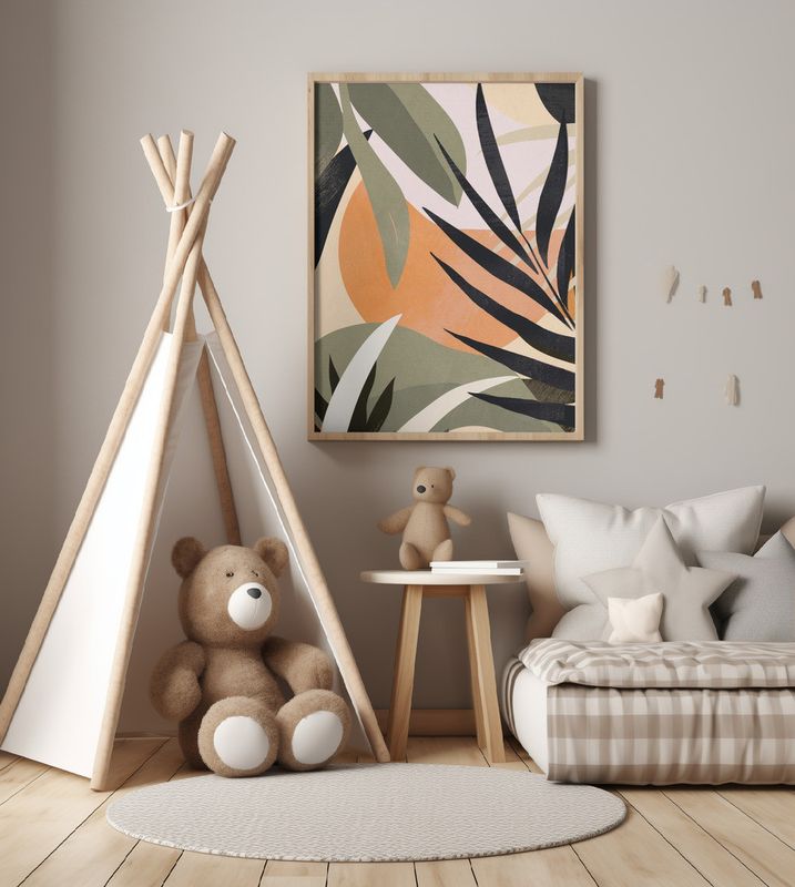 Abstract Art Tropical Leaves