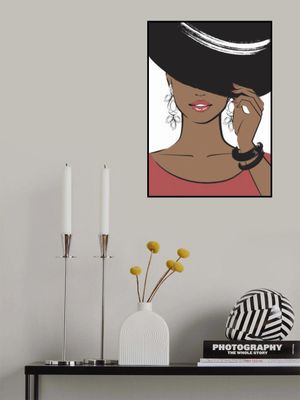 Elegant Girl with Black Hat