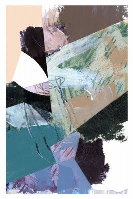 Blue Black Neutral White Abstract 2