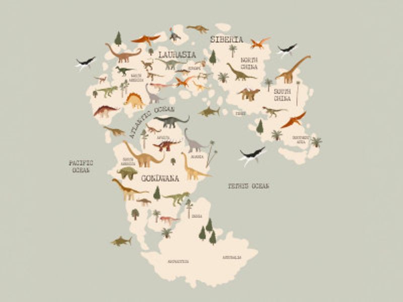 Prehistoric World Map