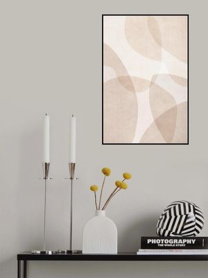 Abstract Beige Geometric Art