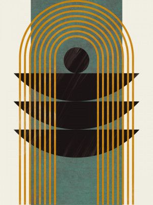 Geometry With Aquamarine Marble