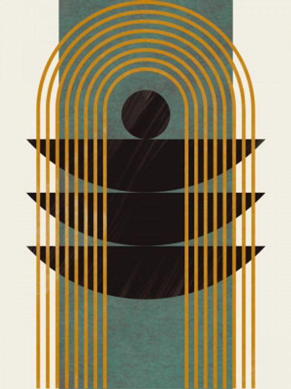 Geometry With Aquamarine Marble