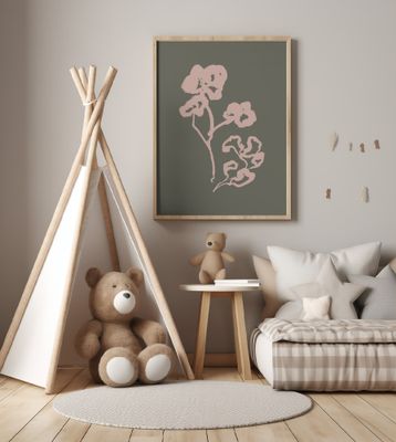 Blush Silhouette Blooms