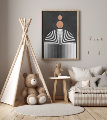 Circles on black background 4