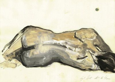 Sketch of a Reclining Nude Figure