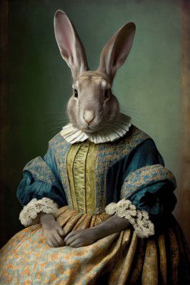 Regal Hare Portrait