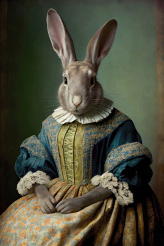 Regal Hare Portrait