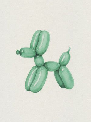 Green Balloon Dog