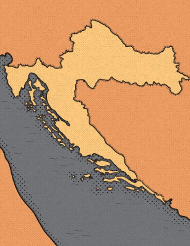 Vintage Map Of Croatia