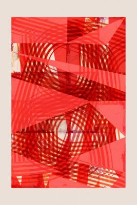 Red Geometric Weave No.1