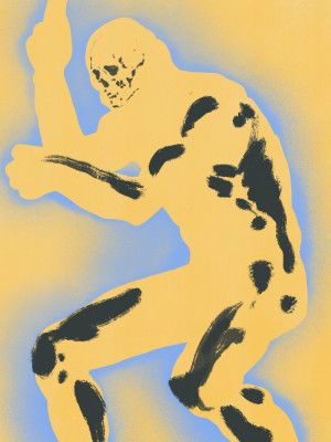 Skeletal Figure in Dynamic Pose