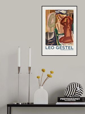 Two Bathing Women and a Bridge Figure