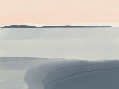 Plain Seascape Muted Washed