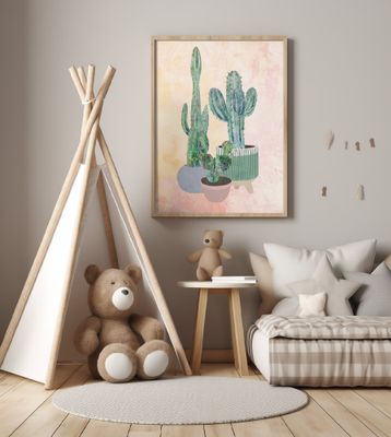 Boho Cactus Trio
