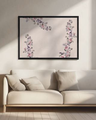 Pastel Flowers on Beige