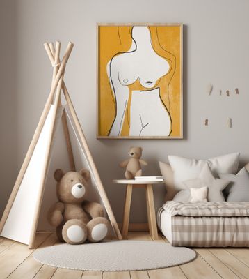 Abstract Line Art Nude