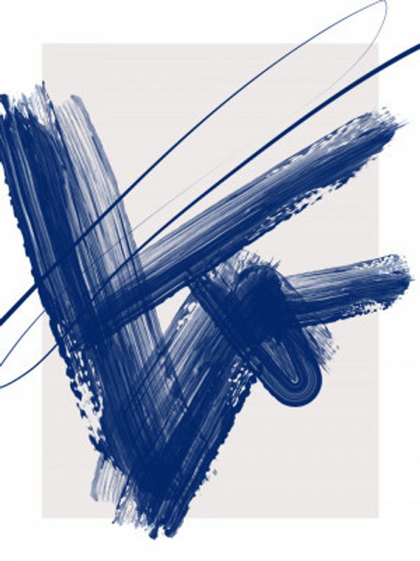 Bold Blue Brushstrokes