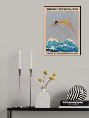 Into the Ocean (blue) Standard Wall Art