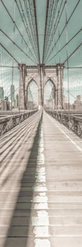 NYC Brooklyn Bridge Panorama | urban vintage style