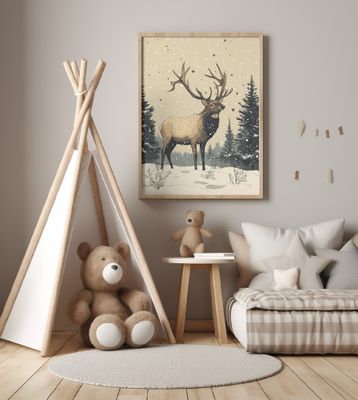 Elk Holiday Poster