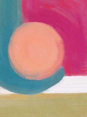 astel Color Palette With A Prominent Peach Circle