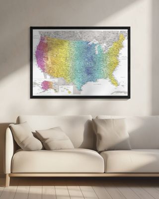 Highly detailed map of the United States, Jude
