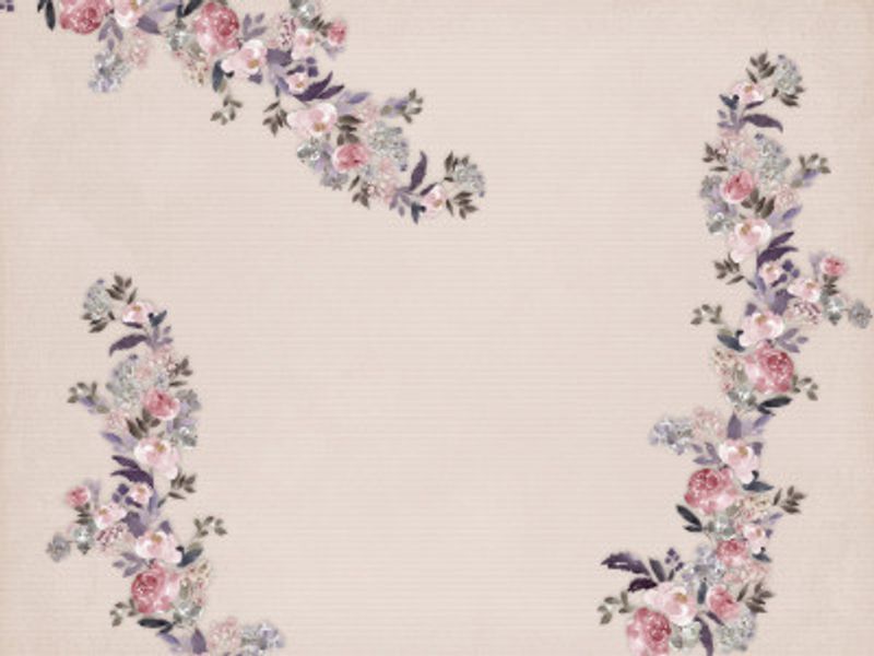 Pastel Flowers on Beige