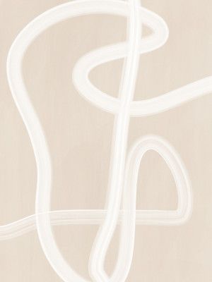 White Brush Stroke Poster