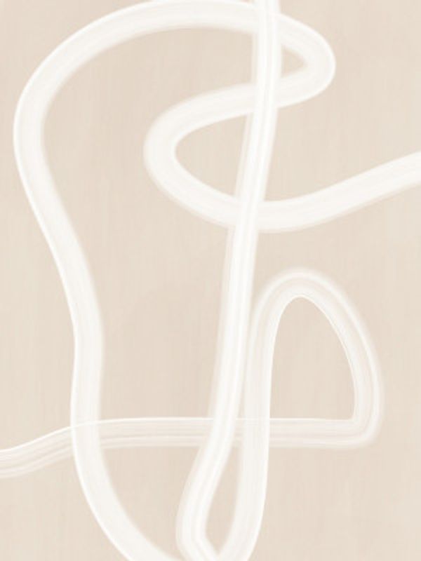 White Brush Stroke Poster