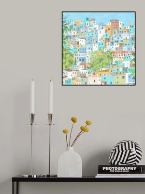 View Over the Rooftops of Rio de Janeiro by Artist Carla Daly