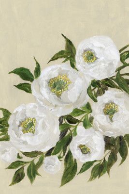 Evadne peonies in beige