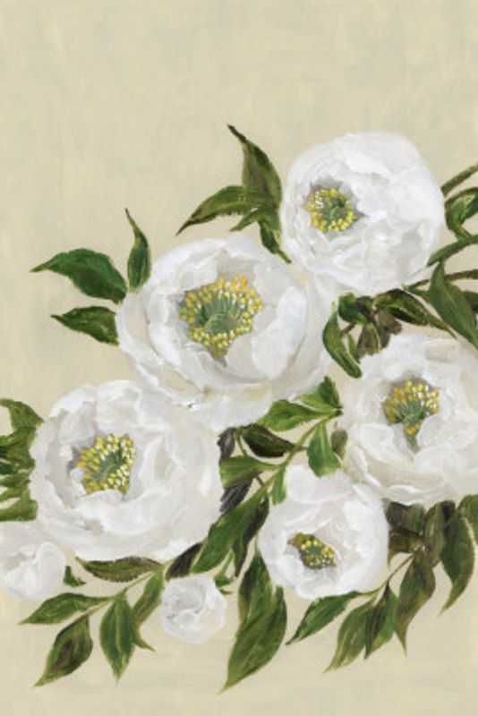 Evadne peonies in beige