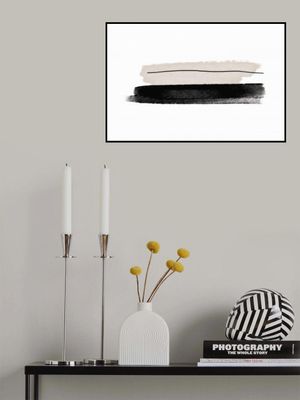 Black And Beige Brushstrokes