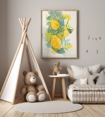 Vibrant Abstract Lemons