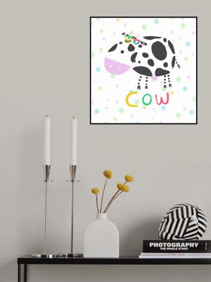 Happy Cow Wearing Colorful Glasses by Illustrator Carla Daly