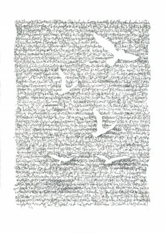 Asemic writing Bird Lore
