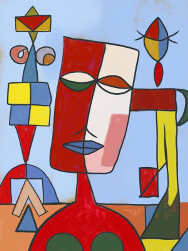 Harmony of Geometric Shapes and Bold Colors