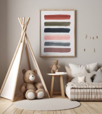 Brush Strokes - Bohemian Cute Kids &amp; baby nursery, living room, bedroom