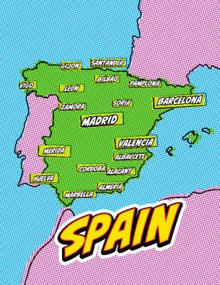 Spain Pop Art Map