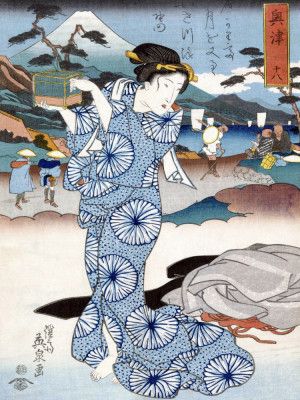 Japanese Woman (1830) Vintage Woodblock Print