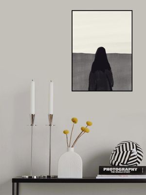 Solitary Figure Standing Against A Serene