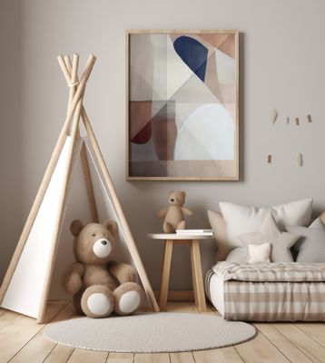 Abstract Copper Neutral Tone Painting 1