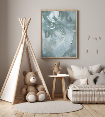 Green and White Acrylic