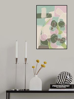 Abstract Green and Pink